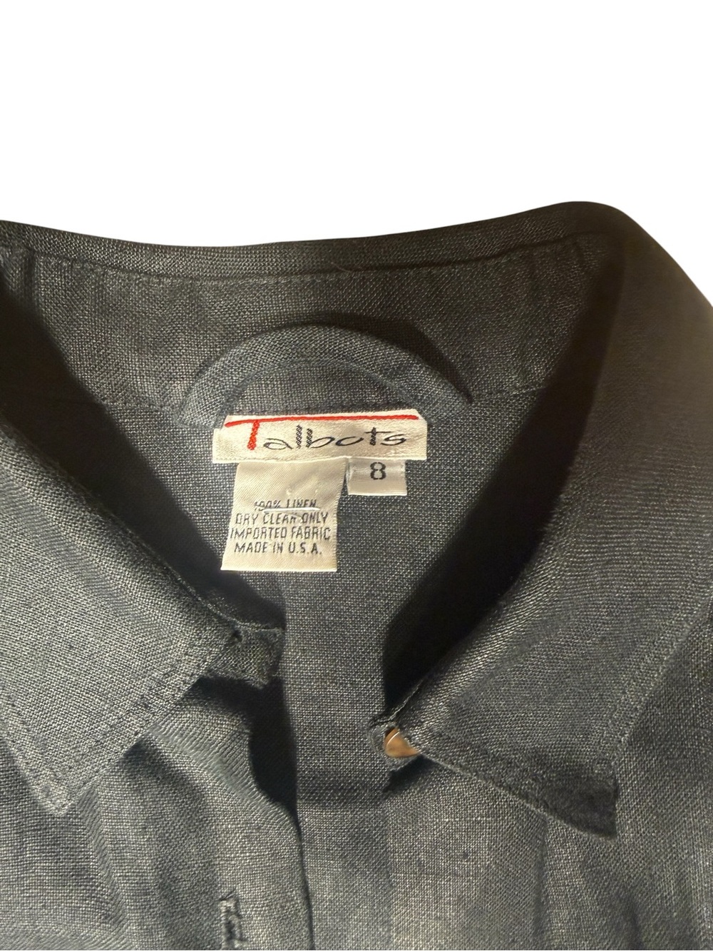 Classic Talbots 100% Linen Button-Up Shirt - Picture 3 of 6